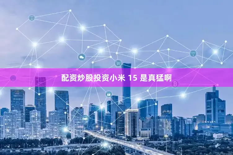 配资炒股投资小米 15 是真猛啊